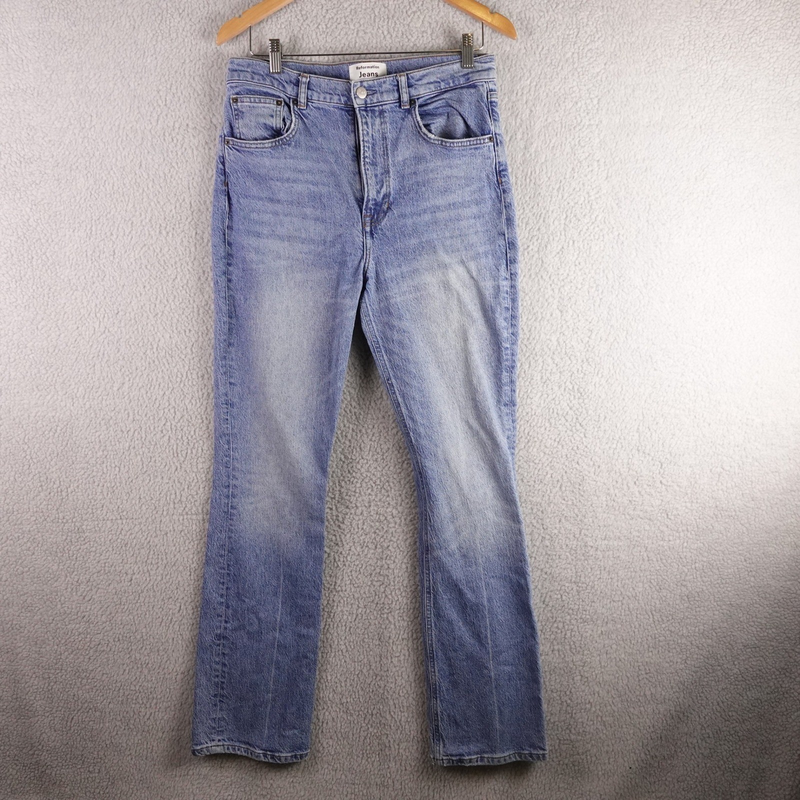 Reformation Jeans Womens 30 Light Wash Blue High Rise Straight Leg Denim