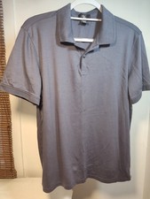 Men's Calvin Klein109 Cotton Polo Shirt Charcoal Gray Medium