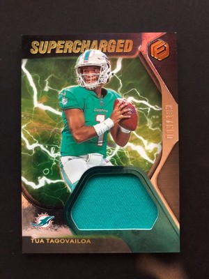 2020 Panini Elements Tua Tagovailoa Supercharged Jersey Patch /199 Dolphins