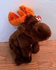 Vintage Beanie Buddy Chocolate Moose Plush Stuffed Animal Toy Classic NWT