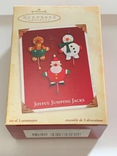 Vintage 2005 Hallmark Keepsake”Joyful Jumping Jack's”3 Pc. Set Ornaments QXG4462