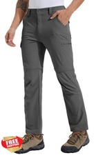 Mens Hiking Pants Convertible, Quick Dry, Zip Off Cargo