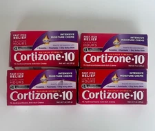 Cortizone 10 Maximum Strength Intensive Moisture Anti-Itch Cream Creme 1 Oz x 4!