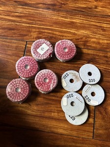 S Pro 7mm triple thick resin pads, 3" 220 Grit, 20 Available