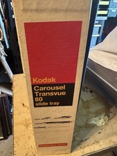 Vintage Kodak Carousel Transvue 80 Slide Tray Gray CAT 104 6093. W/unused labels