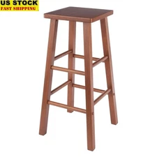 Solid Wood Bar Stool Indoor Use Modern Design Easy Assembly 220lbs Limit
