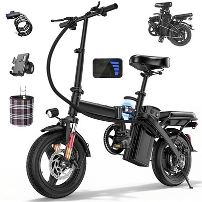 560W Folding Electric Bike 48V for Adults 14'' Lightweight