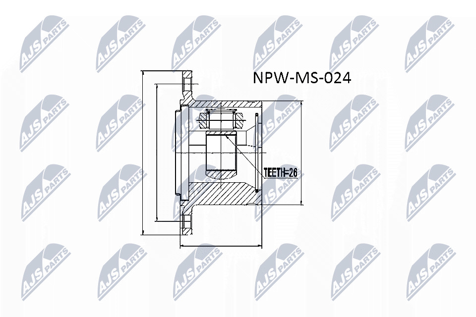 Hardy Disc, Longitudinal Wave Prop Shaft Fits for Mitsubishi Pajero V14W-V55W - Image 4