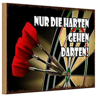 Holzschild Spruch 30X20Cm Nur Die Harten Gehen Darten