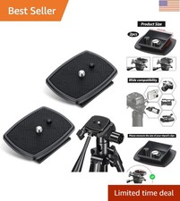 Universal Quick Release Plate for Cameras - Dual Set 63x48mm Tripod Adapters