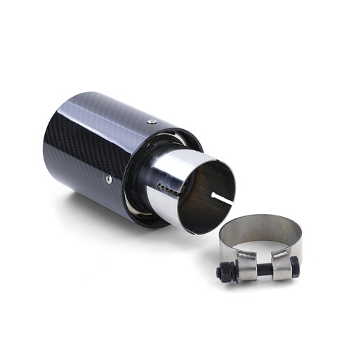 Für Audi A6 4F C6 4G C7 C8 A7 4K A8 4E TT 8J FV 1x Auspuff 90mm Carbon Endrohr - Bild 5 von 6