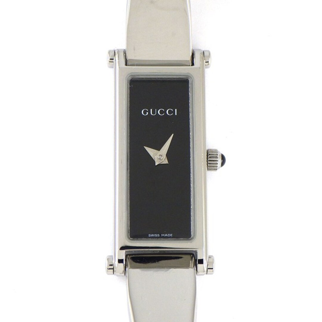 Gucci 1500L Bangle Watch Rectangular Black Dial S… - image 1