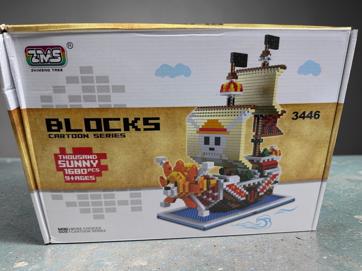 ZMS Blocks 3446 Thousand Sunny Pirate Ship One Piece Anime 1680