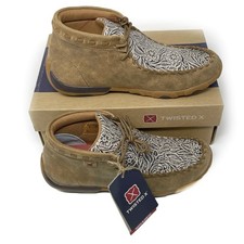Twisted X Ladies Chukka Driving Moc Bomber Nude Print Floral ShoesWDM0080 8.5