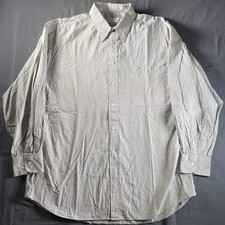 Canali Shirt Mens 17 43 Gray Stripe Dress Button Up Long Sleeve Made Italy