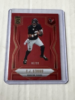 2025 Donruss Elite C.J. Stroud 53 Jersey Number Red 7/99