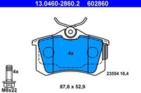 NEU - ATE 13.0460-2860.2 Bremsbelagsatz, Scheibenbremse FüR Audi VW