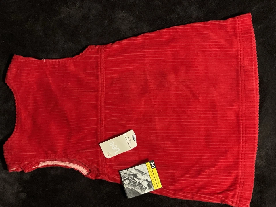 Vestido Lee Kids Rojo Pana Talla 5 Niñas Vintage Clásico Otoño Vacaciones Foto 3 de 4