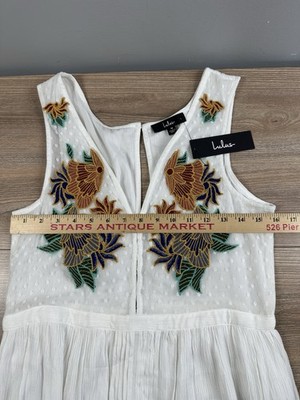 Lulus Tickets To Paradise Embroidered Maxi Dress Women's Sz M White NWT **  | eBay