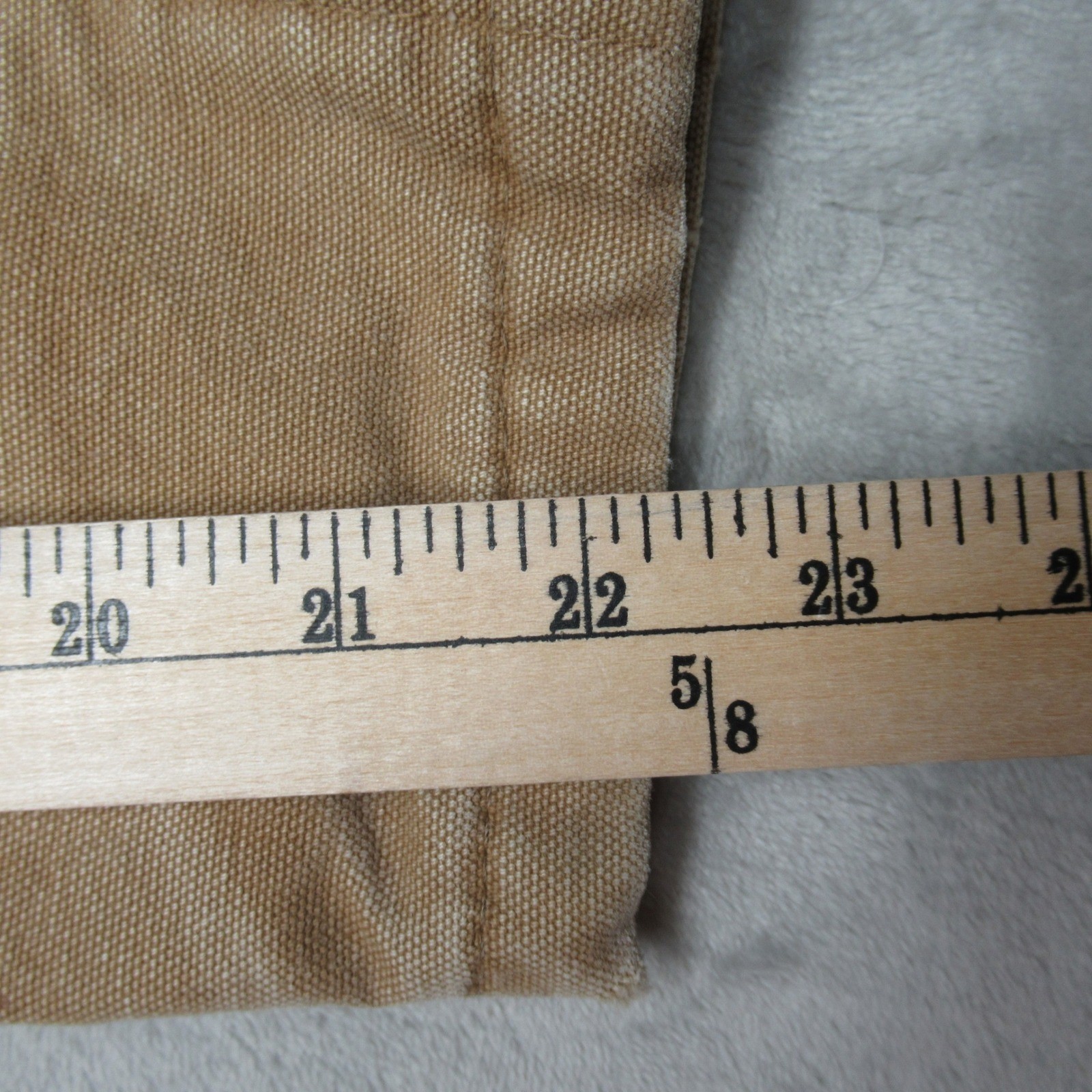 Carhartt Bib Overalls Kids 10-12 Beige Duck Canvas Double Knee Workwear 27x22 thumbnail 11