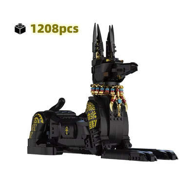 1208 Stck. Ägyptischer Pharao Hund Bausteine Set Kreativ MOC Steine Modell Spielzeug