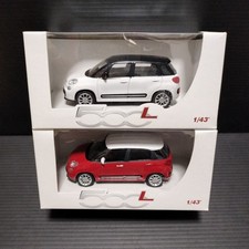 FIAT "1/43 500L 2 cars" Fiat miniature car 500 L white red