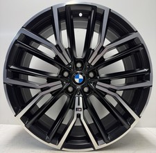 Genuine BMW 5 Series 846M 20” G30 G31 Front Alloy Wheel Black Diamond Cut #1
