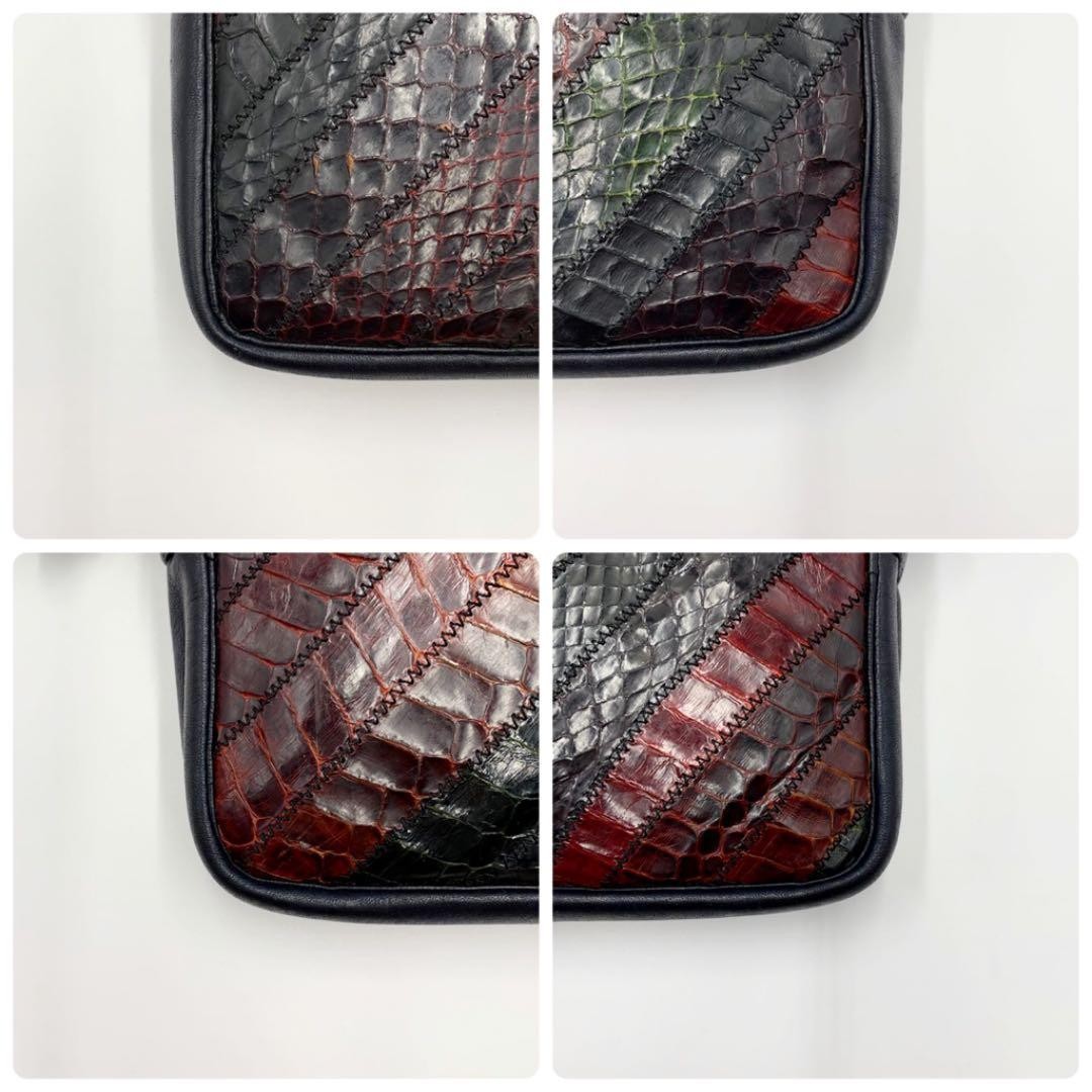 Longchamp Python Embossed Shoulder Bag Leather 01a - image 9