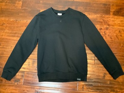 Courreges Paris Black Logo Crew Neck Cottom Sweatshirt, Size Large