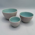 Vintage Poole Pottery Twintone Ice Green  Seagull 3 Graduating Bowls