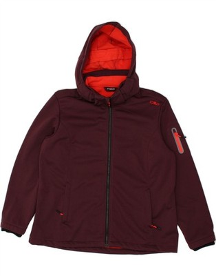 CMP Womens Hooded Tracksuit Top Jacket UK 22 3XL Maroon Polyester AI17