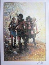 Ex-libris Rosinski Thorgal Kriss de Valnor signé / Les Archers