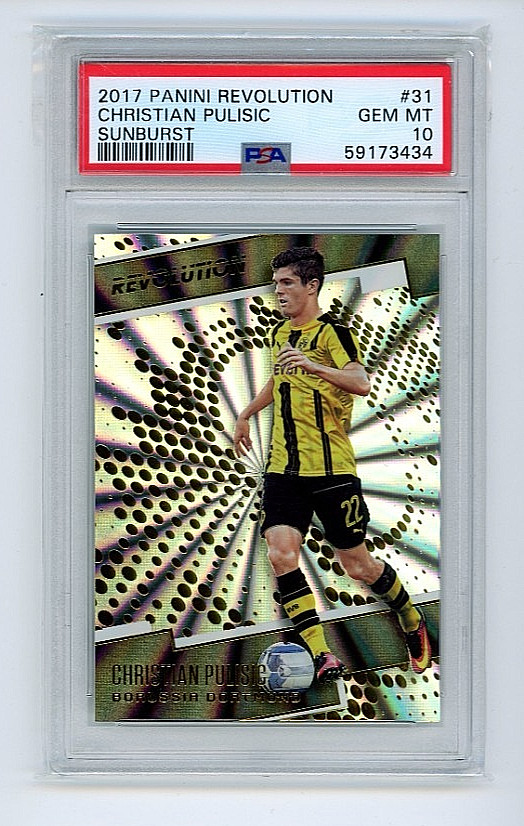 2017 Panini Revolution Sunburst Christian Pulisic #31 PSA 10 GEM MT