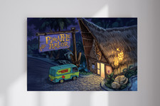 Mystery Machine Scooby Doo Pineapple Parlor Wall Poster | 4x6 11x17 24x36