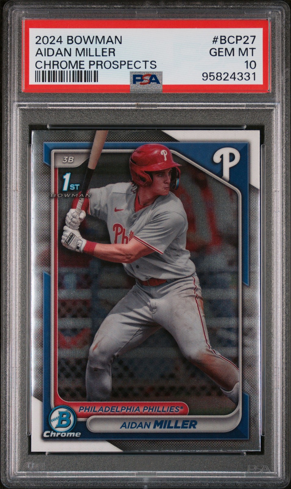 Aidan Miller 2024 Bowman #BCP-27 Chrome Prospects (1st) Price 