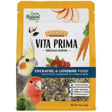 Vitakraft Vita Prima Cockatiel and Lovebird Food 3 lb Bag with Wholesome Dail...