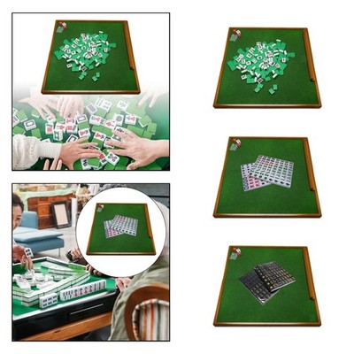 Chinesisches Mahjong-Spielset, Mini-Mahjong-Set mit klappbarem Mahjong-Tisch,