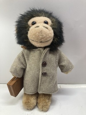 Eden Vintage Monkey In Coat Plush 12'' WITH Briefcase, Great Condition!!