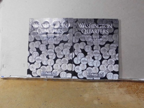2-WASHINGTON QUARTERS STATE COLLECTION 1999-2003 & 2004-2008 ~H.E.HARRIS FOLDERS