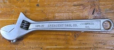 Vintage Crescent 8” Adjustable Wrench Crestoloy Jamestown N.Y. USA 55