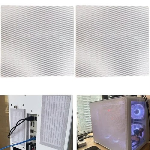 White PVC Mesh Dustproof Fan Filter Grills Computer Case Cover for Cooling - Video 1 van 1