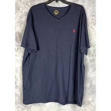 POLO Ralph Lauren Mens Navy Blue V-Neck T-shirt sz XXL 13115