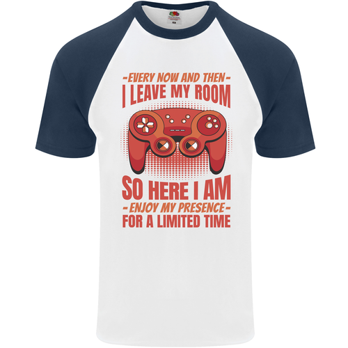 Antisocial Gamer Gaming Leave My Room Mens s/S Baseball T-Shirt - Picture 50 of 50