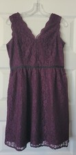 LOFT Petite Purple Lace Dress - 4P