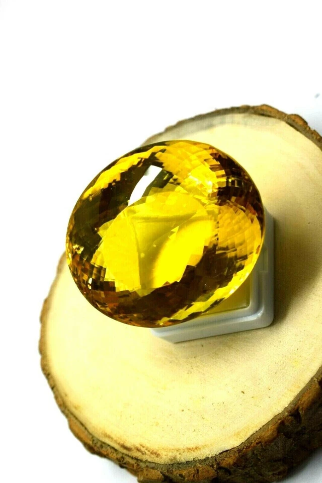 Natural Yellow Tourmaline Certified Loose Gemstone 300 Ct Oval cut VVS Clean. - Image 2 of 4