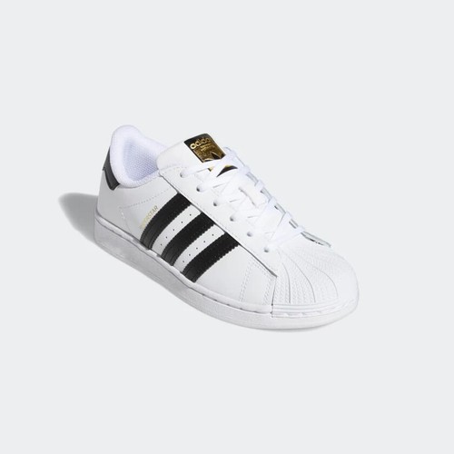 Adidas - Kids Superstar Black and White Leather Sneakers BA8378 New in Box - Picture 3 of 7