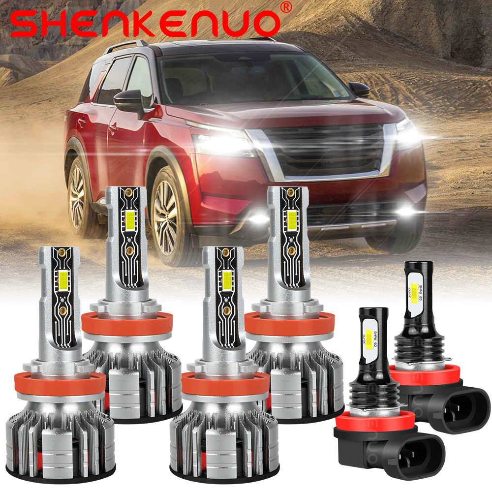 Pathfinder Led Kit For Nissan Pathfinder 2017-2020 LED Headlight Bulbs H11 Hi-Lo Beam+Fog ...