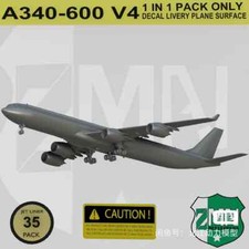 3D Printed 1/144 European Airbus a340 Unpainted Model NEW 