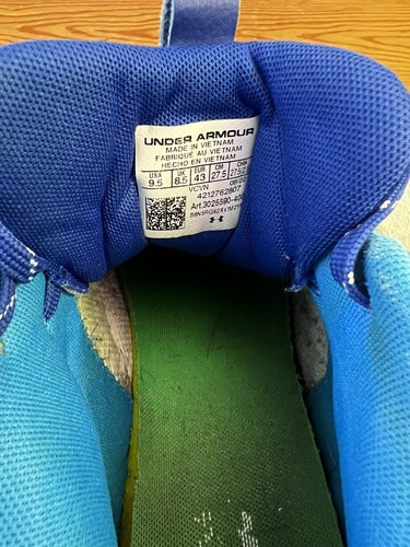 Under Armour Men's UA Leadoff Mid RM Cleats Blue size 9.5 - Picture 13 of 15