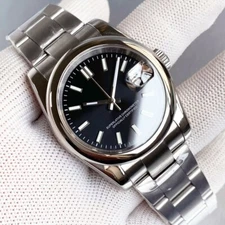36MM NH35 Black Dial 20ATM Waterproof Dive Automatic Men Watch Polished Case